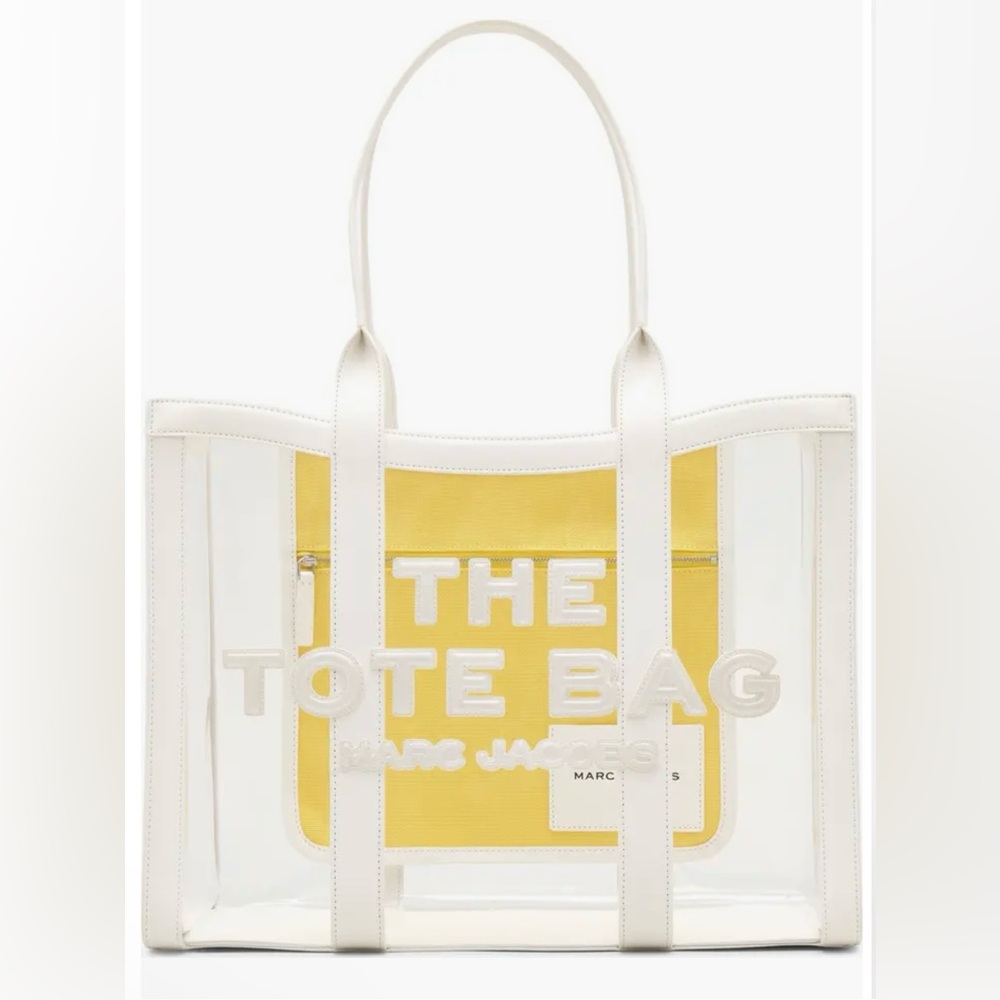 Marc Jacobs Clear Tote Bag with Yellow Insert